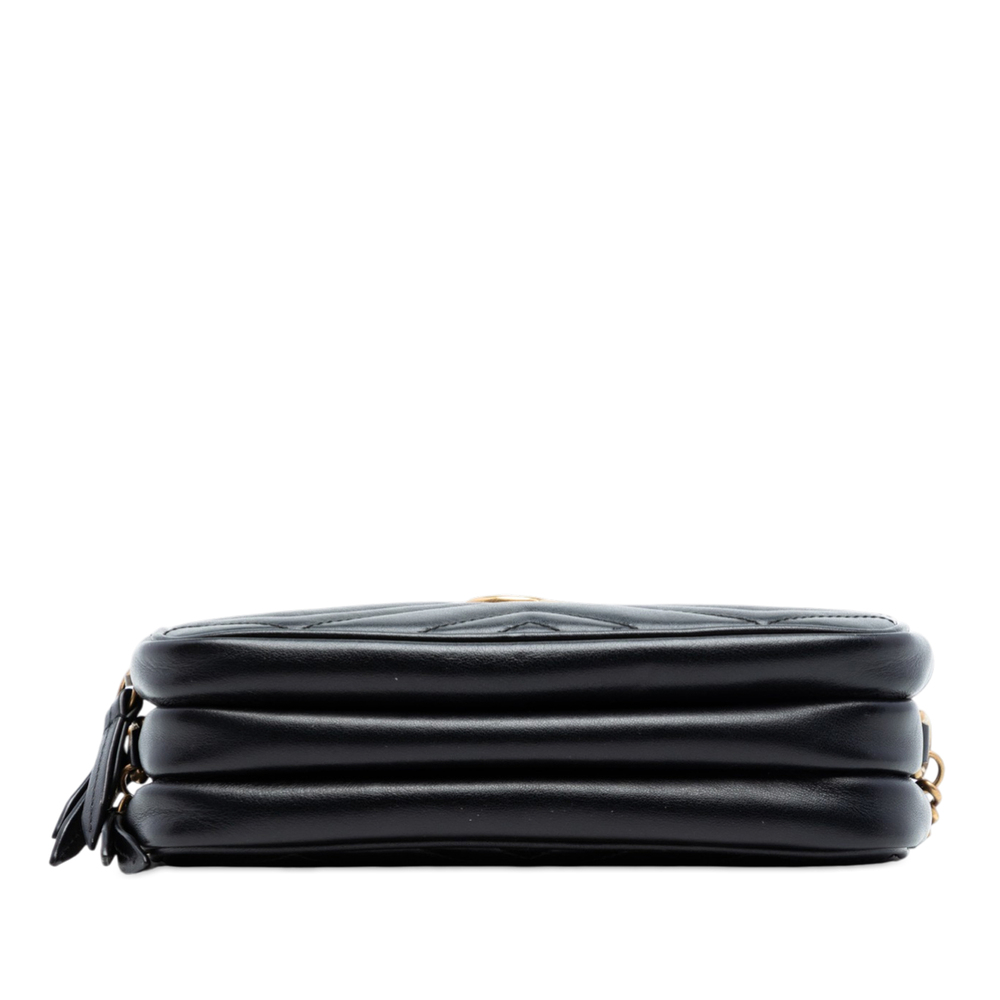 Pre-Loved Gucci Mini GG Marmont Matelasse Leather Triple Zip Crossbody - Picture 3 of 7